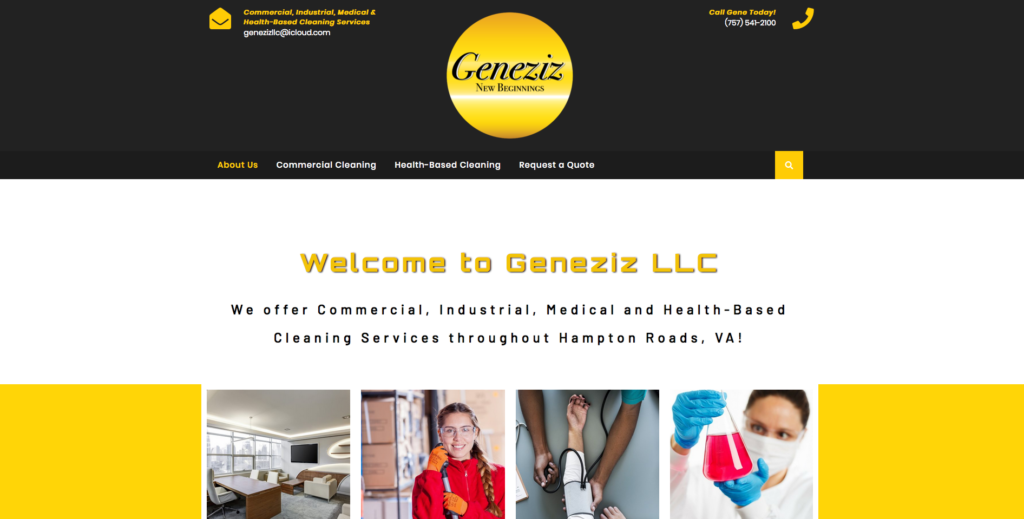 Geneziz LLC Website Design Oneofakind Marketing and Graphic Design Virginia