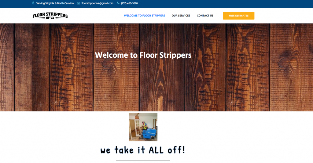 FloorStrippersva Website Design Oneofakind Marketing and Graphics Hampton Roads Marketing Company